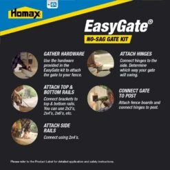 Homax EasyGate Powder Coated Black Steel No Sag Gate Kit 1 Pk -Acme Acorn Store 03a6a257 49b8 4682 9889 d04f1bcc7b19