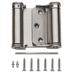 National Hardware 3 In. L Satin Nickel Double-Acting Spring Hinge 1 Pk