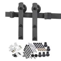 Acme Matte Black Stainless Steel Barn Door Hanger Kit 1 Each
