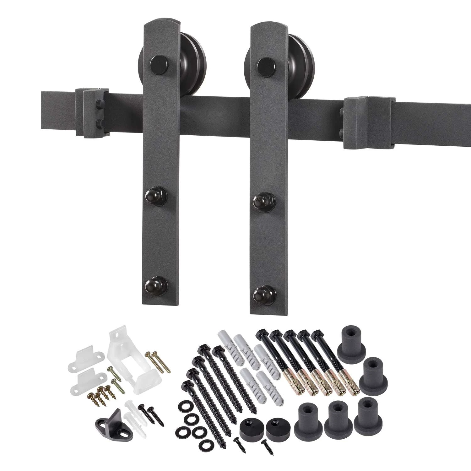 Acme Matte Black Stainless Steel Barn Door Hanger Kit 1 Each 3 Acme Matte Black Stainless Steel Barn Door Hanger Kit 1 Each
