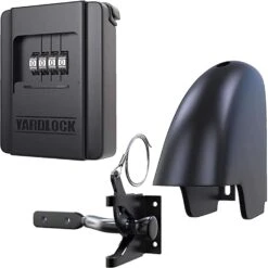 YARDLOCK Matte Black Zinc Keyless Gate Lock 1 Pk