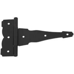 National Hardware 8 In. L Black Ornamental/Reversible T-Hinge 2 Pk