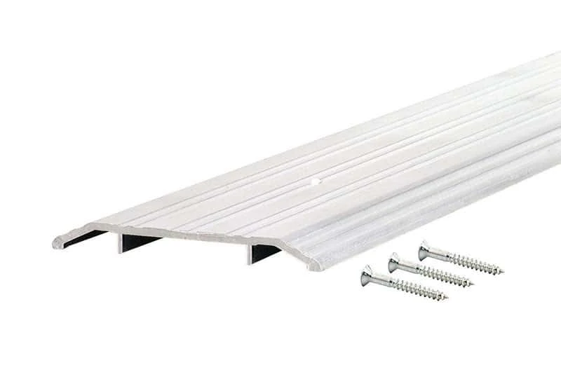 M-D 0.5 In. H X 6 In. W X 36 In. L Mill Aluminum Fluted Top Threshold Silver 3 M-D 0.5 In. H X 6 In. W X 36 In. L Mill Aluminum Fluted Top Threshold Silver