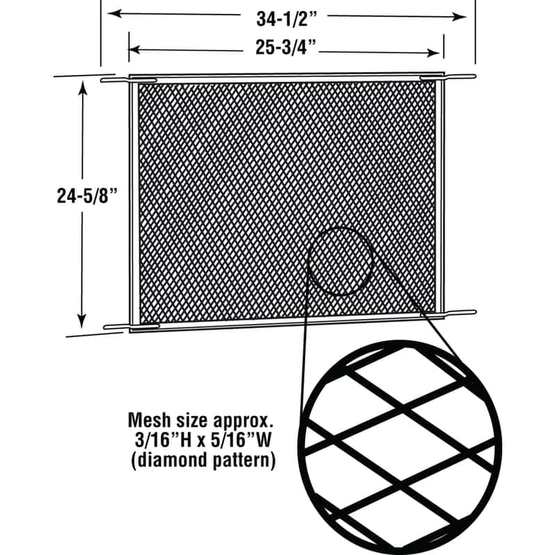 Prime-Line Bronze Aluminum Screen Door Grille 1 Pc 4 Prime-Line Bronze Aluminum Screen Door Grille 1 Pc - Image 2