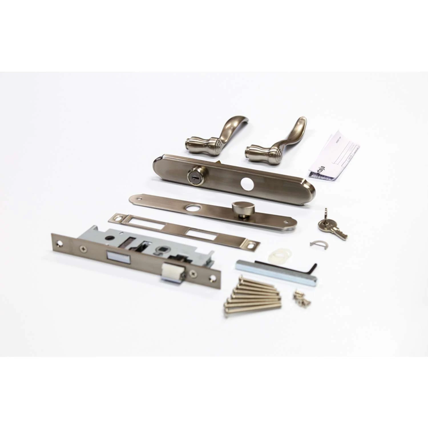 Larson Brushed Nickel Silver Zinc Mortise Latch 1 Pk 4 Larson Brushed Nickel Silver Zinc Mortise Latch 1 Pk - Image 2