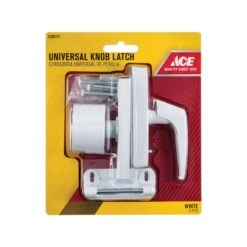 Ace White Steel Universal Knob Latch 1 Pk