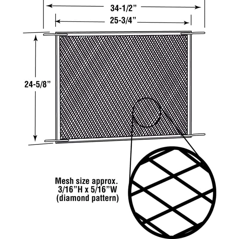 Prime-Line Satin Silver Aluminum Screen Door Grille 1 Pc 4 Prime-Line Satin Silver Aluminum Screen Door Grille 1 Pc - Image 2