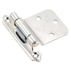 Amerock 2-3/4 In. L Polished Chrome Self Closing Hinge 2 Pk