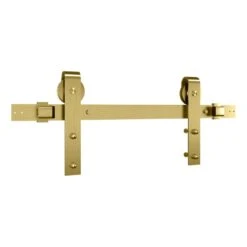 National Hardware Designer Brushed Gold Steel Barn Door Hanger Kit 1 Pc