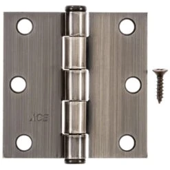 Ace 3 In. L Antique Brass Residential Door Hinge 3 Pk