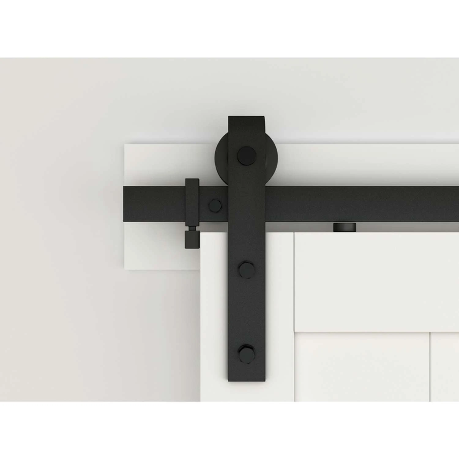 National Hardware Classic Matte Black Steel Barn Door Hanger Kit 1 Pc 10 National Hardware Classic Matte Black Steel Barn Door Hanger Kit 1 Pc - Image 8