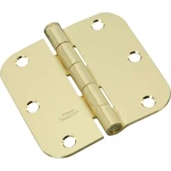 National Hardware 3-1/2 In. L Bright Brass Door Hinge 3 Pk