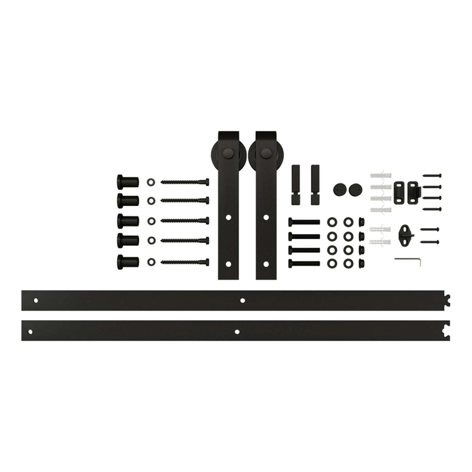 National Hardware Classic Matte Black Steel Barn Door Hanger Kit 1 Pc 4 National Hardware Classic Matte Black Steel Barn Door Hanger Kit 1 Pc - Image 2