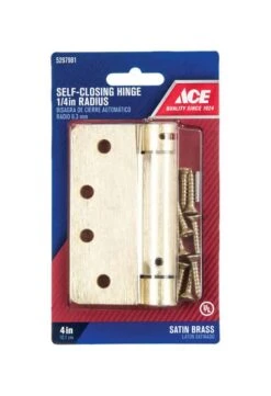 Ace 4 In. L Satin Brass Self Closing Hinge 1 Pk