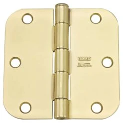 National Hardware 3-1/2 In. L Satin Brass Door Hinge 12 Pk