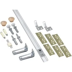 National Hardware White Steel Folding Door Hardware Set 1 Pk
