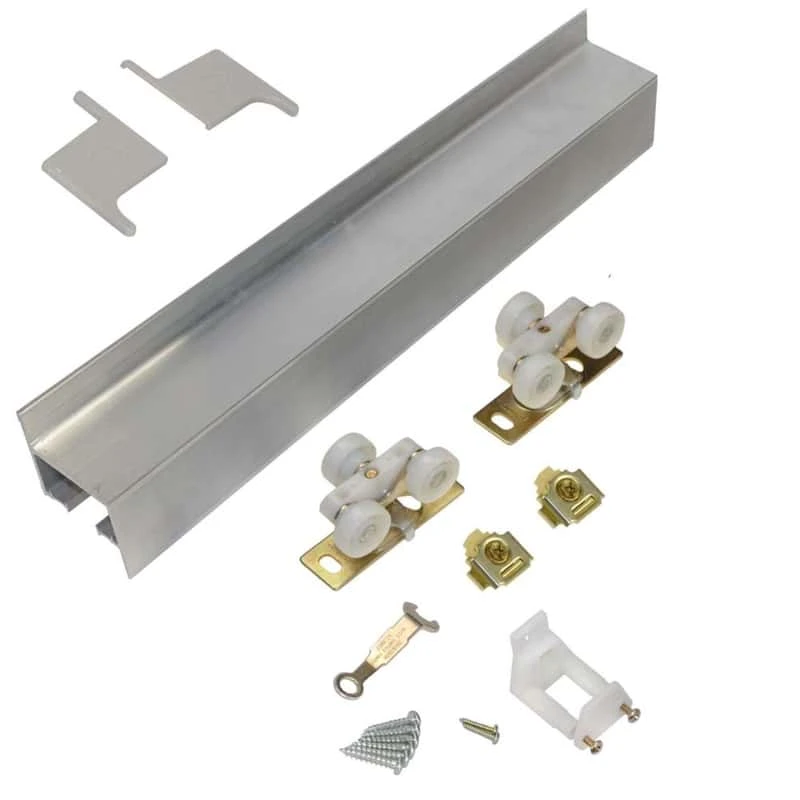 Johnson Hardware Silver Aluminum Sliding Door Hardware Kit 4 Pc 3 Johnson Hardware Silver Aluminum Sliding Door Hardware Kit 4 Pc