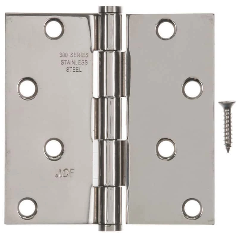 Ace 4 In. L Stainless Steel Residential Door Hinge 1 Pk 3 Ace 4 In. L Stainless Steel Residential Door Hinge 1 Pk