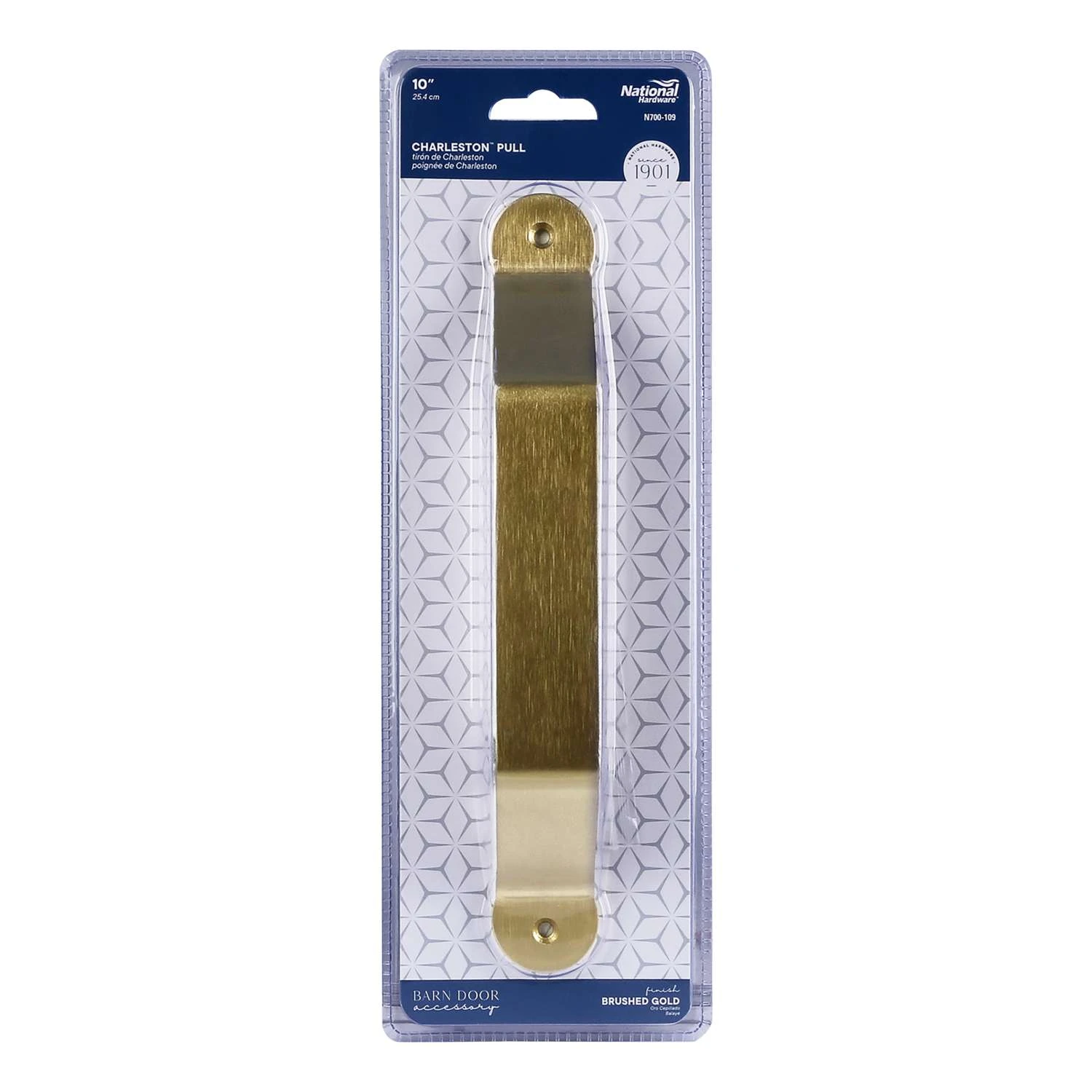 National Hardware Charleston Brushed Gold Steel Pull Handle 1 Pc 5 National Hardware Charleston Brushed Gold Steel Pull Handle 1 Pc - Image 3