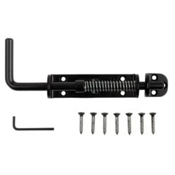 National Hardware Weather Guard 18 In. L Black Steel Sliding Bolt 1 Pk