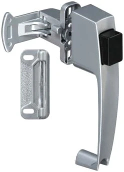 National Hardware Satin Zinc Push Button Latch 1 Pk