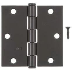 Ace 3-1/2 In. L Black Residential Door Hinge 3 Pk