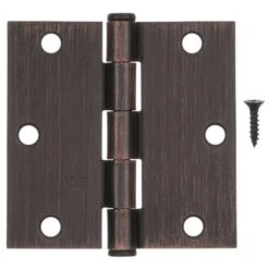 Hampton 3-1/2 In. L Oil Rubbed Bronze Residential Door Hinge 12 Pk