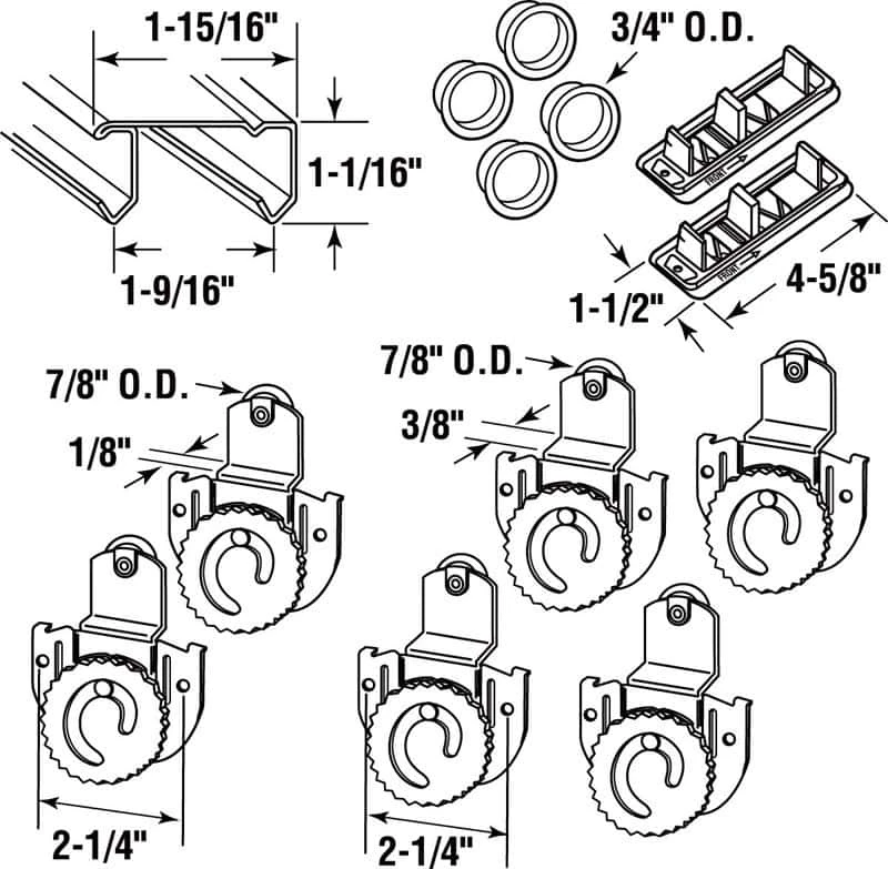 Prime-Line Galvanized Steel Bi-Pass Door Bumper 1 Pk 4 Prime-Line Galvanized Steel Bi-Pass Door Bumper 1 Pk - Image 2