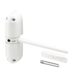 Prime-Line Zinc-Plated White Steel Hydraulic Door Closer