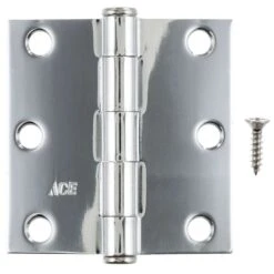 Ace 3 In. L Chrome Residential Door Hinge 3 Pk