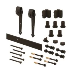 Prime-Line Black Steel Barn Door Hanger Kit 1 Pk