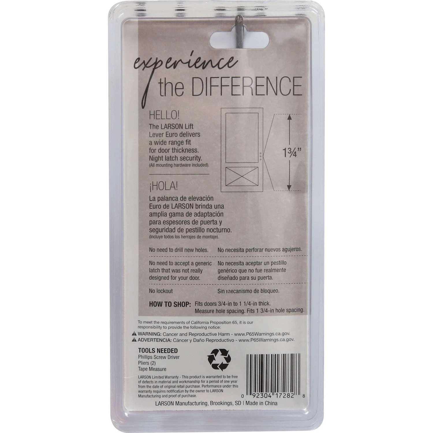 Larson Euro Black Zinc Lift Lever Latch 1 Pk 5 Larson Euro Black Zinc Lift Lever Latch 1 Pk - Image 3