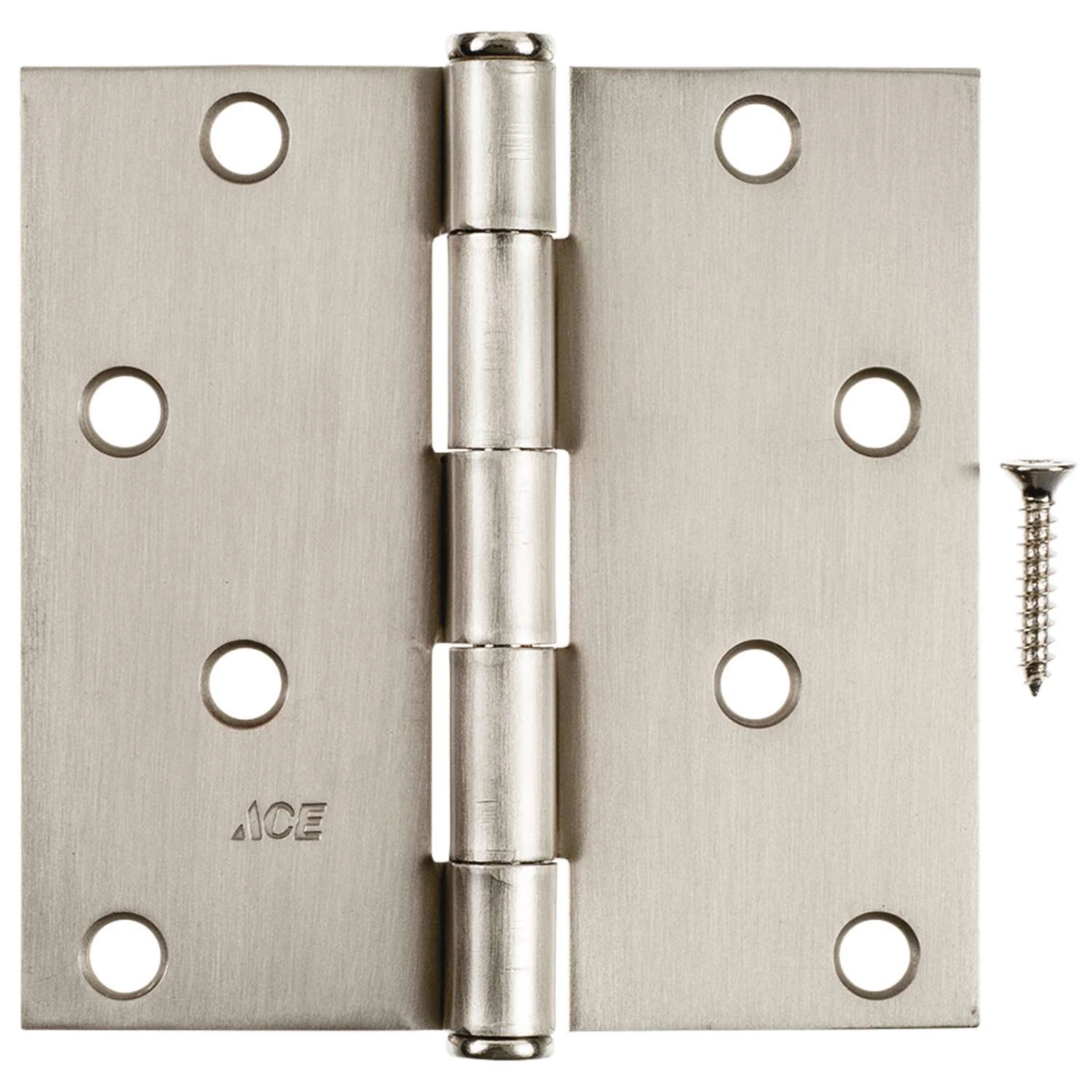 Ace 4 In. L Satin Nickel Residential Door Hinge 3 Pk 3 Ace 4 In. L Satin Nickel Residential Door Hinge 3 Pk