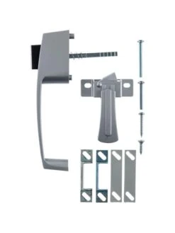 Ace Aluminum Silver Steel Push Button Keyed Latch 1 Pk