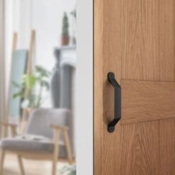 National Hardware Charleston Matte Black Steel Pull Handle 1 Pc -Acme Acorn Store a25e0ded 75af 4aa3 b1b6 6875850ce6af