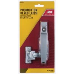 Ace Aluminum Silver Steel Push Button Keyed Latch 1 Pk -Acme Acorn Store a87e3a0d 13e2 413a 8de8 c12c1dcef2b7