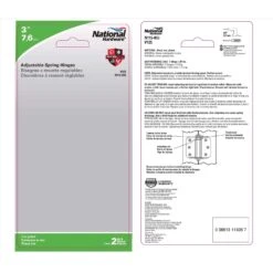 National Hardware 3 In. L Zinc-Plated Adjustable Spring Hinge 2 Pk 7 National Hardware 3 In. L Zinc-Plated Adjustable Spring Hinge 2 Pk -Acme Acorn Store a94c3440 7e79 4636 8cd0 be9ea6754122