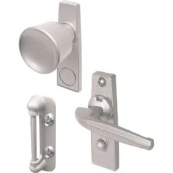 Prime-Line Silver Aluminum Tulip Knob Latch 3 Pk