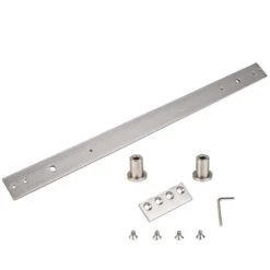 National Hardware Satin Nickel Silver Steel Sliding Door Hardware Kit 1 Pk