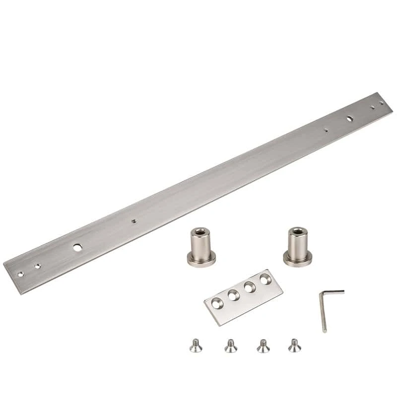 National Hardware Satin Nickel Silver Steel Sliding Door Hardware Kit 1 Pk 3 National Hardware Satin Nickel Silver Steel Sliding Door Hardware Kit 1 Pk