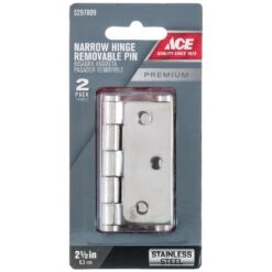 Ace 2-1/2 In. L Stainless Steel Narrow Hinge 2 Pk 7 Ace 2-1/2 In. L Stainless Steel Narrow Hinge 2 Pk -Acme Acorn Store b5532cbe a2cc 4b14 bd61 79f1b088deda
