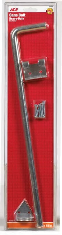 Ace 18 In. L Metallic Zinc Cane Bolt 1 Pk 3 Ace 18 In. L Metallic Zinc Cane Bolt 1 Pk