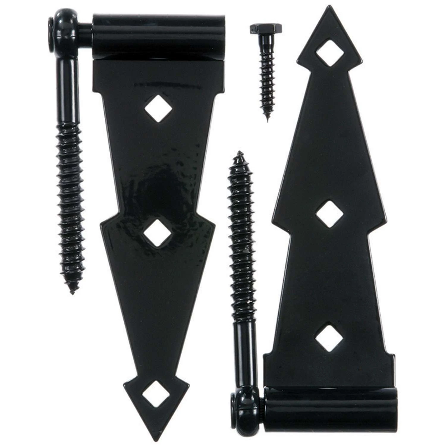 Ace 7 In. L Steel Ornamental Screw Hook Strap Hinge 2 Pk 4 Ace 7 In. L Steel Ornamental Screw Hook Strap Hinge 2 Pk - Image 2