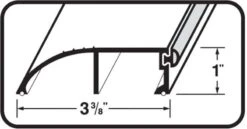M-D 3-3/8 In. W X 72 In. L Mill Aluminum High Bumper Threshold