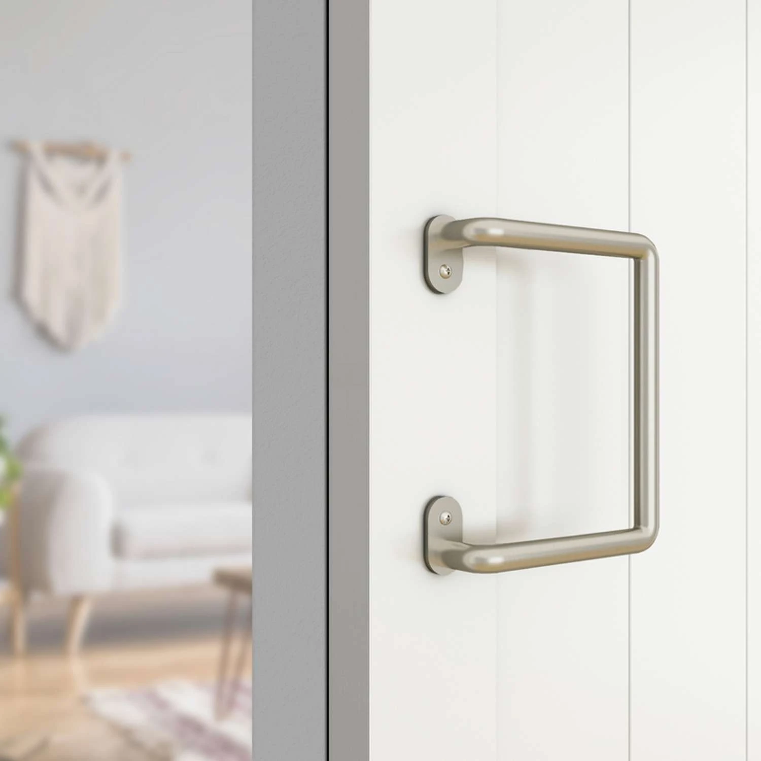 National Hardware Troy Satin Nickel Silver Steel Pull Handle 1 Pc 7 National Hardware Troy Satin Nickel Silver Steel Pull Handle 1 Pc - Image 5