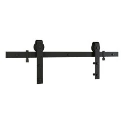 National Hardware Classic Matte Black Steel Barn Door Hanger Kit 1 Pc
