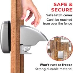 YARDLOCK Matte Silver Stainless Steel Keyless Gate Lock 1 Pk -Acme Acorn Store bfc8a2f1 2a27 43e0 b525 64a457d99d65