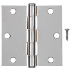Ace 3-1/2 In. L Chrome Residential Door Hinge 3 Pk