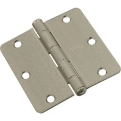 National Hardware 3-1/2 In. L Satin Nickel Door Hinge 3 Pk