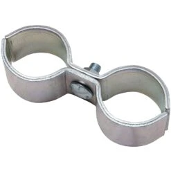 National Hardware 2 In. L Zinc-Plated Silver Steel Gate Pipe Clamp 1 Pk